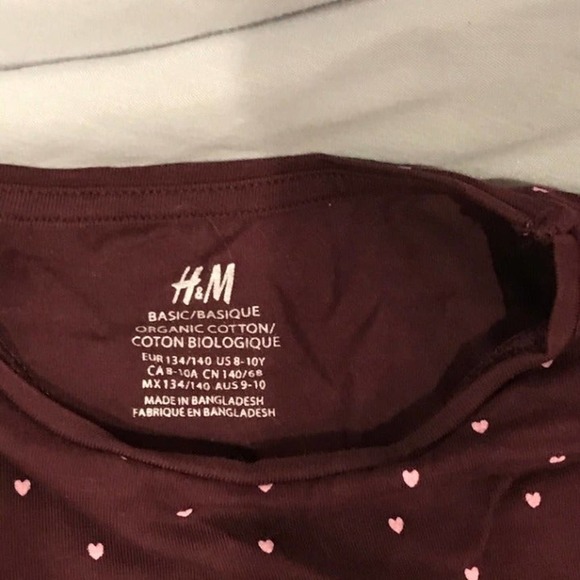H&M Girls Long Sleeve Heart Shirts - Picture 2 of 3